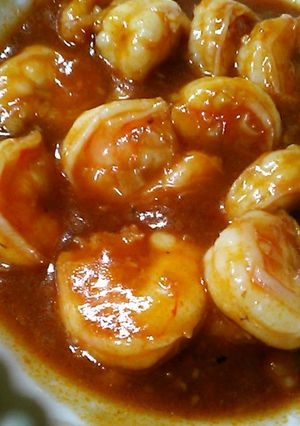 大きなエビのおいしい「エビチリ」です-レシピのメイン写真