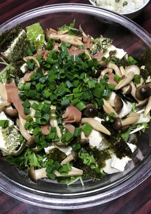 ごま油香る☆野菜たっぷり豆腐サラダ-レシピのメイン写真