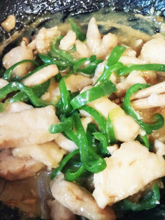 ピーマンと鶏胸肉のにんにくみそ炒め-レシピのメイン写真