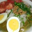生姜肉味噌のせふるる冷麺