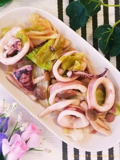 ♥イカとキャベツの塩レモン炒め♥-レシピのメイン写真