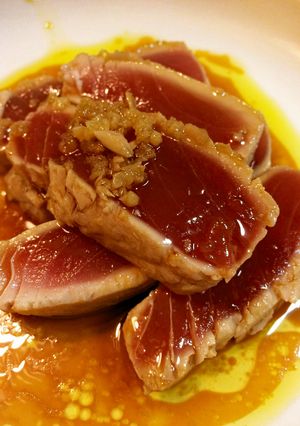 炙り風マグロ にんにくオリーブ醤油仕立て-レシピのメイン写真