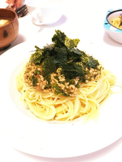 納豆めかぶパスタ-レシピのメイン写真