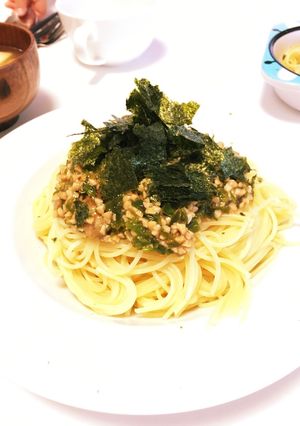納豆めかぶパスタ-レシピのメイン写真