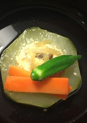 夏の椀物 “加賀太きゅうりの鶏肉詰め”-レシピのメイン写真