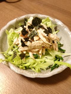 鶏むね肉の梅マヨ和え-レシピのメイン写真
