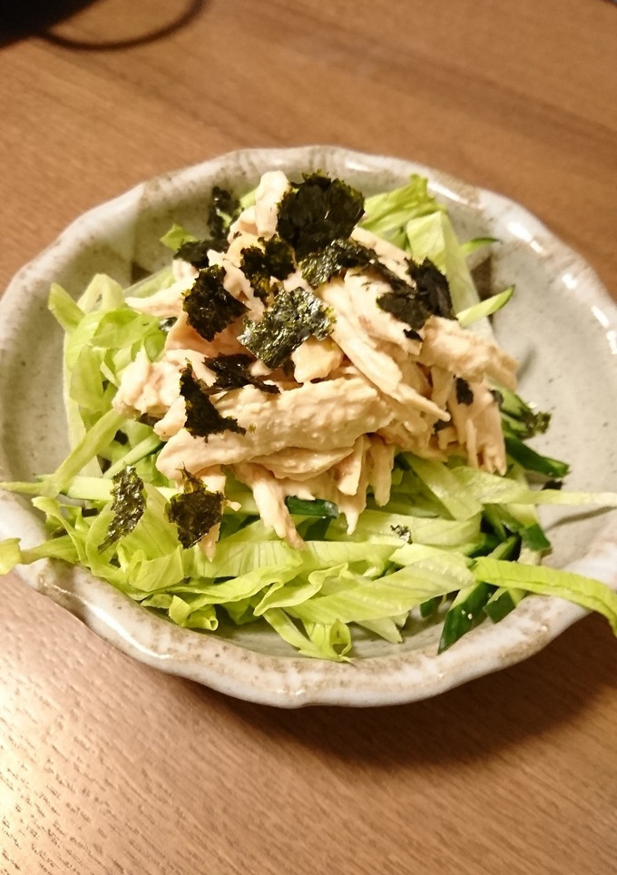鶏むね肉の梅マヨ和え-レシピのメイン写真