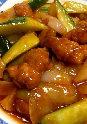 ごま油香るきゅうり入り酢豚-レシピのメイン写真