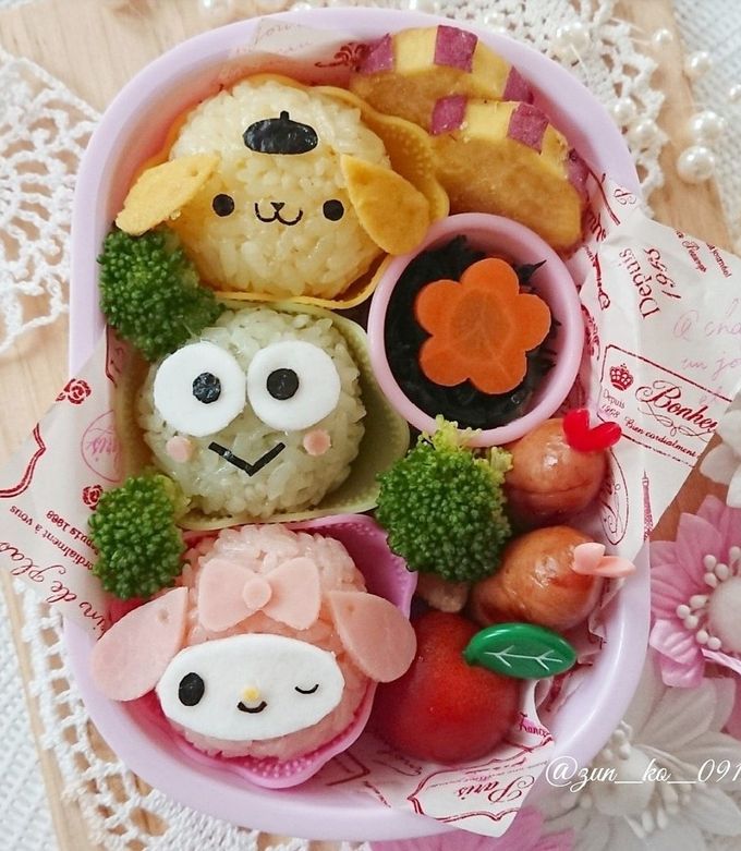 キャラ弁☆ポムポム、マイメロ、けろっぴ by zun−ko