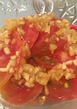 ザクザク玉ねぎの中華ドレ冷やしトマト-レシピのメイン写真
