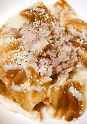 介護食にベーコンスナックゴールドパン粥-レシピのメイン写真