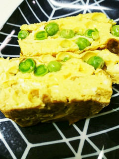 エンドウ豆入り卵焼き-レシピのメイン写真