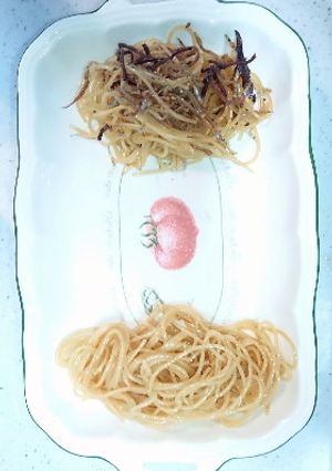 余り麺×主婦の昼食×手抜きパスタ×弐種-レシピのメイン写真
