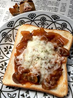 ハヤシソースのトースト-レシピのメイン写真