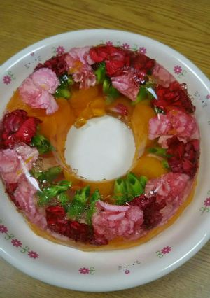 10分で出来るお花とみかんのゼリー-レシピのメイン写真