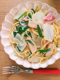 白菜、ベーコンのパスタ-レシピのメイン写真