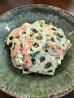 蓮根と人参の味噌マヨ和え-レシピのメイン写真