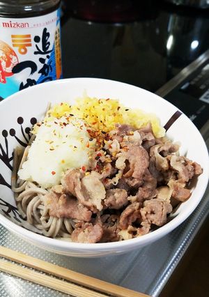 大根おろしたっぷり！ぶっかけ冷し肉そば-レシピのメイン写真