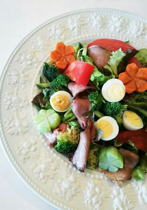簡単！野菜たっぷりローストビーフサラダ-レシピのメイン写真