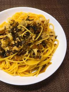 簡単✤高菜と豚肉の和風パスタ-レシピのメイン写真