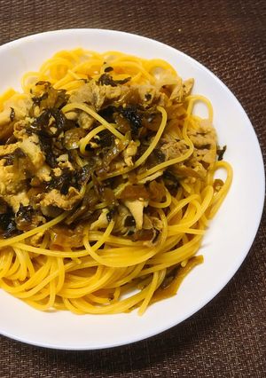 簡単✤高菜と豚肉の和風パスタ-レシピのメイン写真