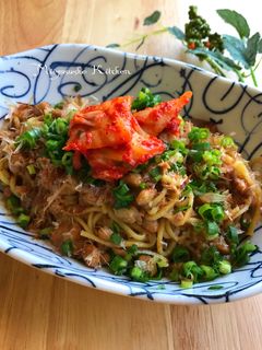 納豆ツナ焼きそば-レシピのメイン写真