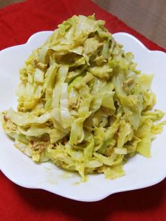 簡単で旨い!キャベツのカレーマヨ合え-レシピのメイン写真