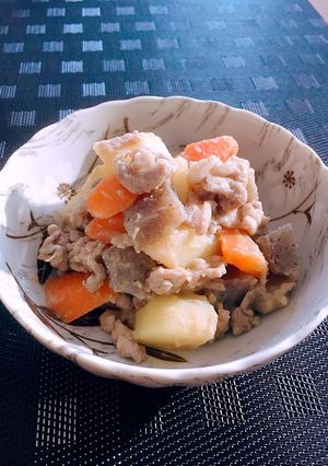 ♬豚肉コンニャクじゃが芋の甘みそ煮♬-レシピのメイン写真