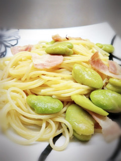 そら豆とベーコンのパスタ-レシピのメイン写真
