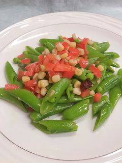 簡単!スナップエンドウのにんにく炒め-レシピのメイン写真