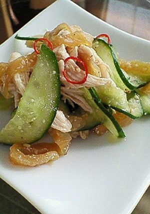 ヘルシー♪鶏ささ身入り中華くらげ-レシピのメイン写真