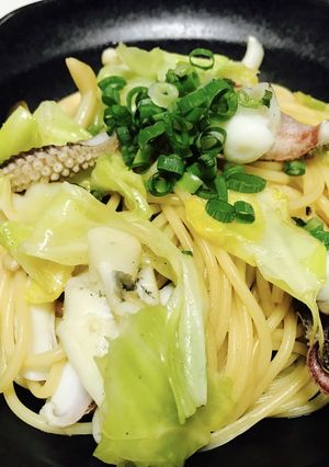 キャベツとイカの和風パスタ☆-レシピのメイン写真