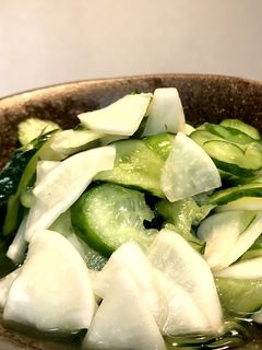 家にある調味料で簡単浅漬け★かぶきゅうり-レシピのメイン写真