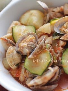 あさりと鶏肉のトマト煮込み-レシピのメイン写真