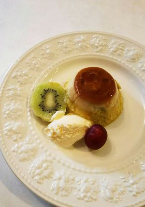 かぼちゃの煮物でココナッツミルクプリン-レシピのメイン写真