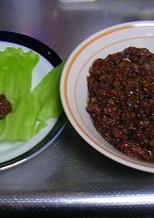野菜がたくさん食べれる!肉味噌レタス巻き-レシピのメイン写真