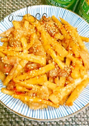 作りおきにも◎淡竹メンマと豚肉の甘辛炒め-レシピのメイン写真