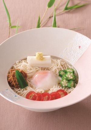 オクラのスタミナそうめん-レシピのメイン写真