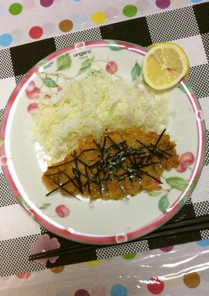 揚げ物に帳消しダイエット刻み海苔＆レモン-レシピのメイン写真