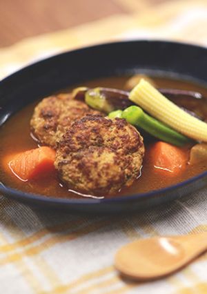 父の日＊煮込み豆腐ハンバーグスープカレー-レシピのメイン写真
