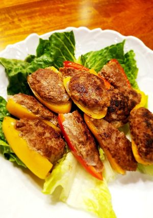 彩りピーマン肉詰め-レシピのメイン写真