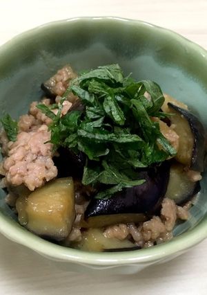 【とても簡単】ナスの肉味噌炒め-レシピのメイン写真