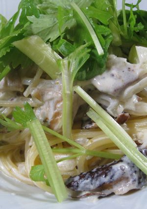 【パスタ】スモークチキンのクリームパスタ-レシピのメイン写真