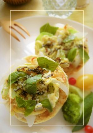 バジル香る❀ブロ茎×新玉の和トースト-レシピのメイン写真