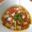 かぶとトマトのバター醤油スープ