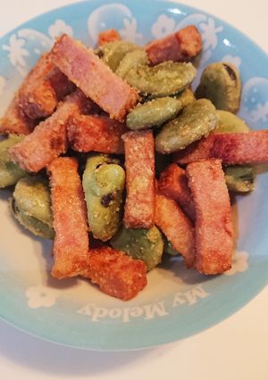 そら豆とベーコンのにんにく炒め-レシピのメイン写真