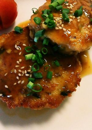食感楽し！照り焼き鶏つくね(たたき山芋入-レシピのメイン写真