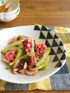 たことセロリのガーリックオリーブオイル-レシピのメイン写真
