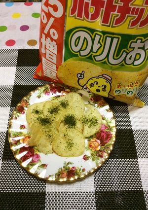 ポテチに青海苔で帳消しダイエット-レシピのメイン写真