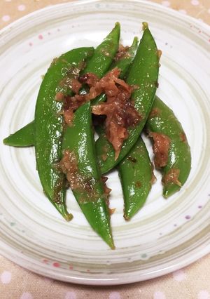 スナップエンドウの梅カツオ和え-レシピのメイン写真